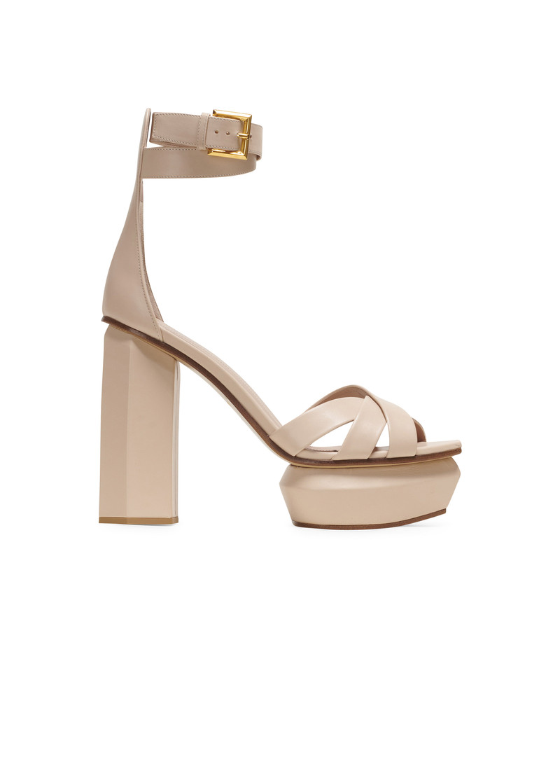 Ava leather platform sandals 1