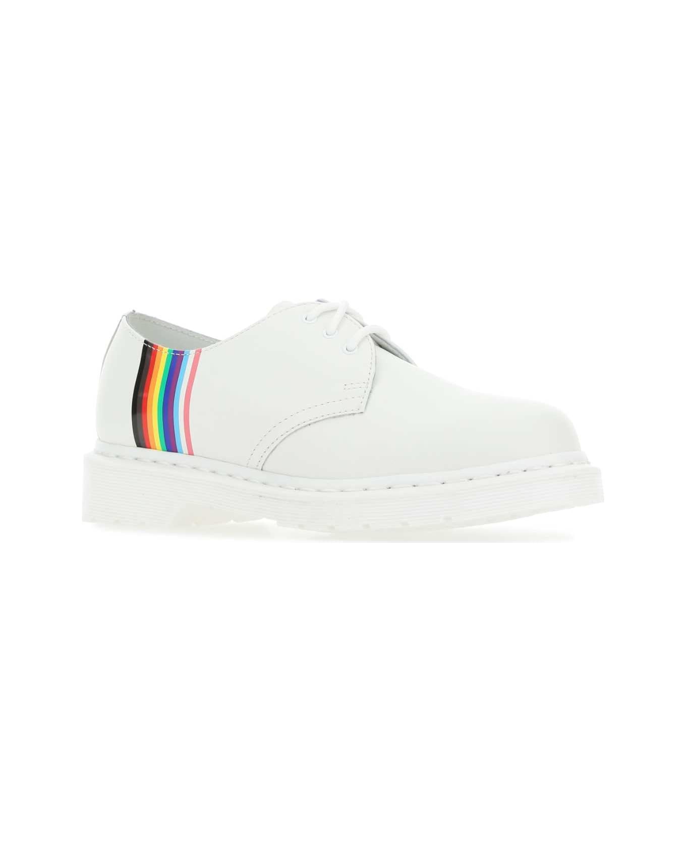 White Leather 1461 For Pride Lace-up Shoes - 1