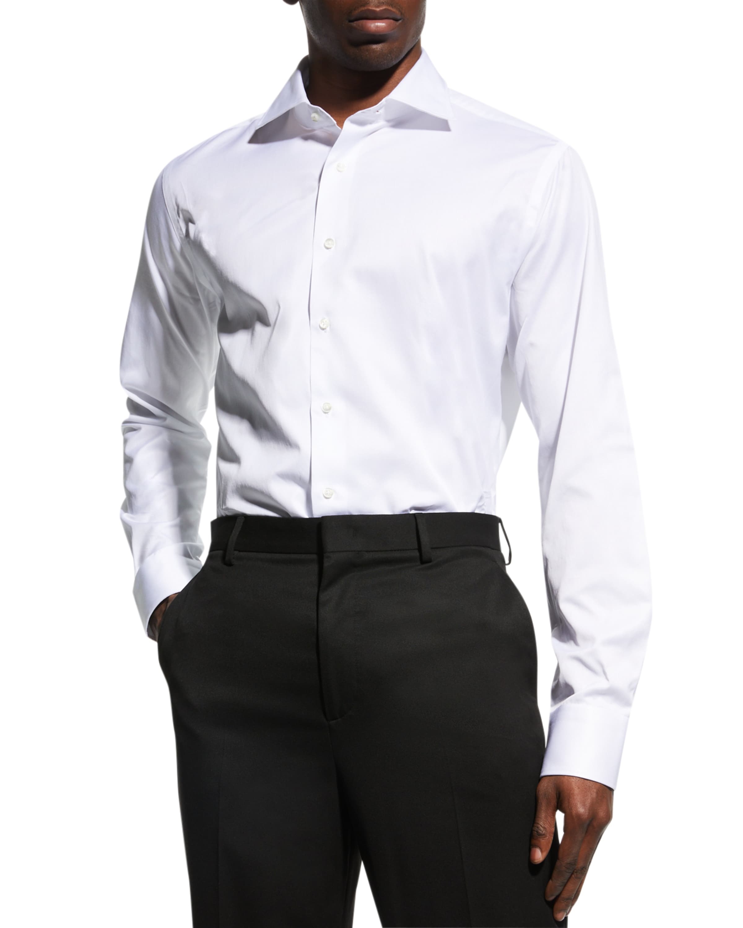 Men's Solid Twill Dress Shirt - 2