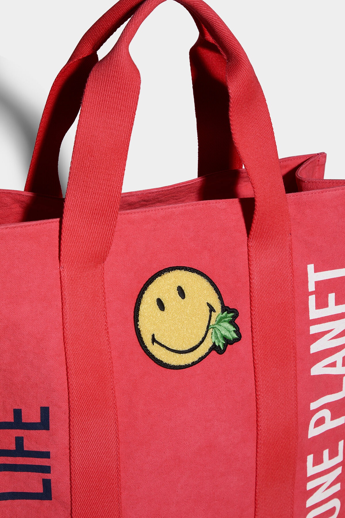 SMILEY ORGANIC COTTON SHOPPING BAG - 4