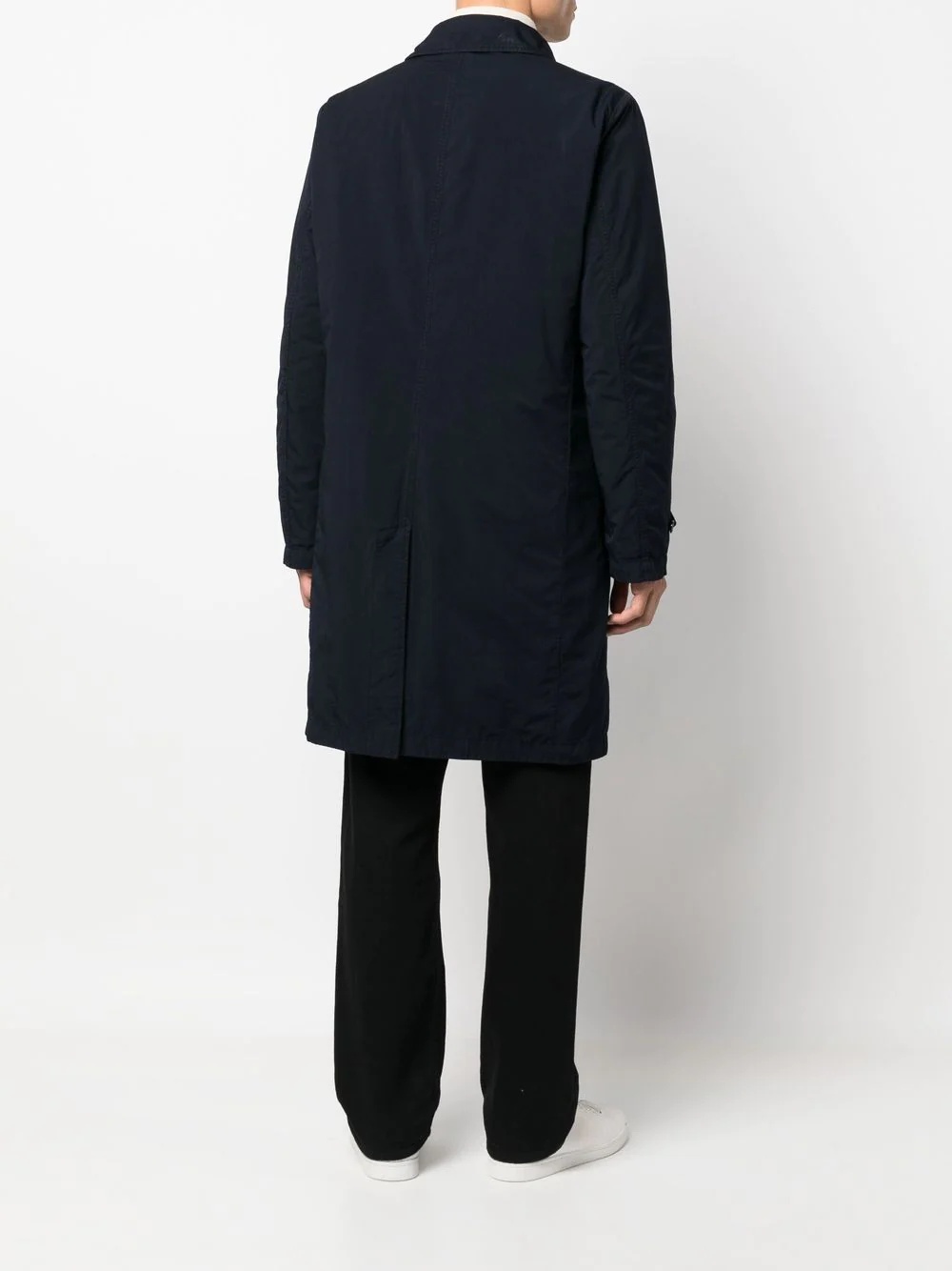 mid-length single-breasted coat - 7