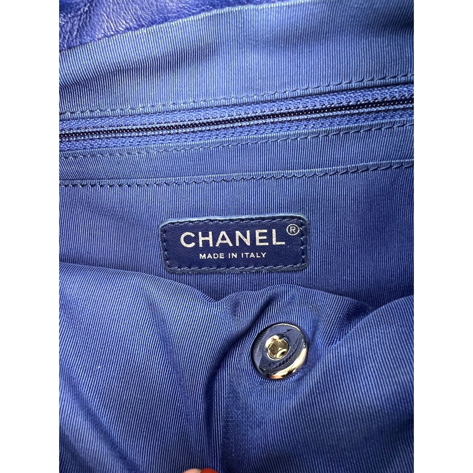 Chanel Lambskin Quilted Small Urban Spirit Blue Backpack - 4