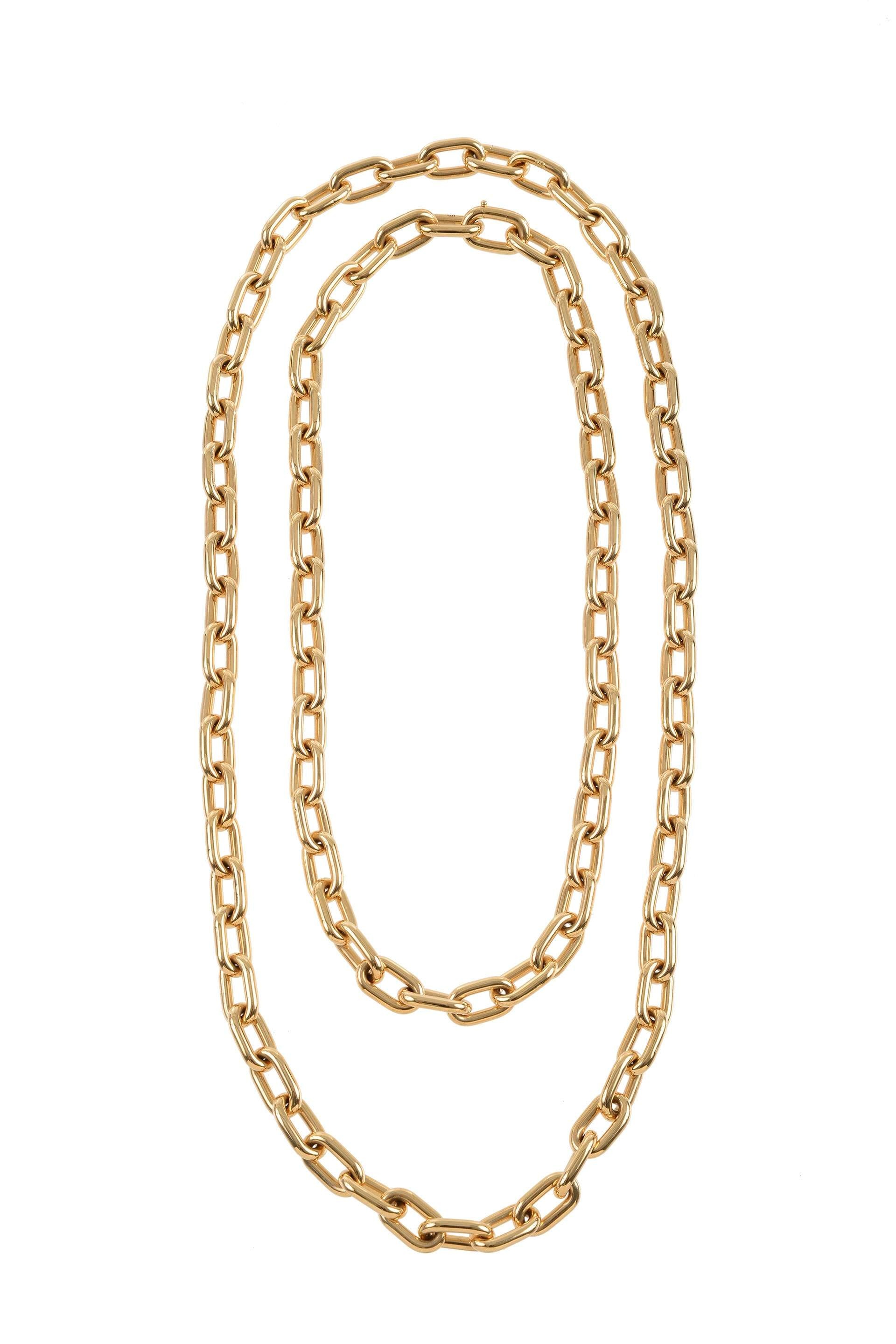 Long Chain Necklace in 18K Gold - 3