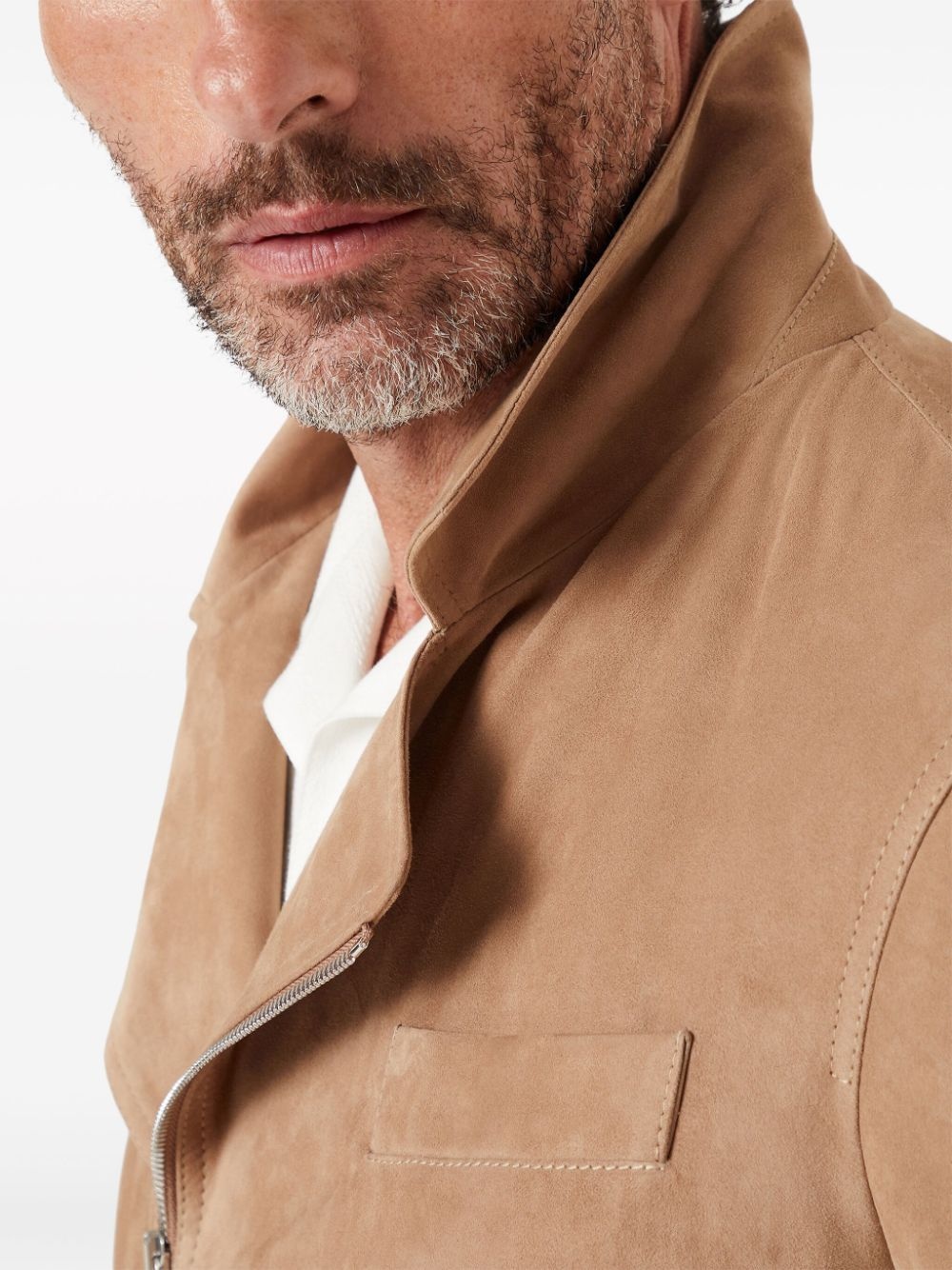 suede biker jacket - 6
