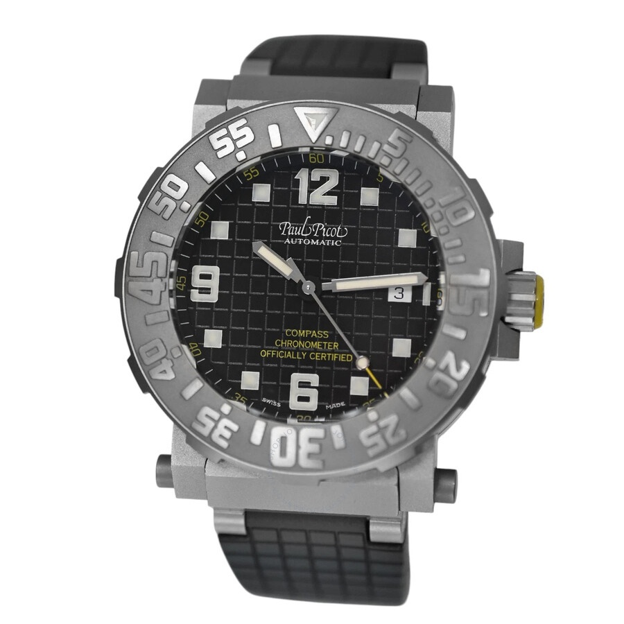 Paul Picot - Pre-owned Paul Picot Picot C-Type Automatic Black Dial Men's Watch 0851 - 1