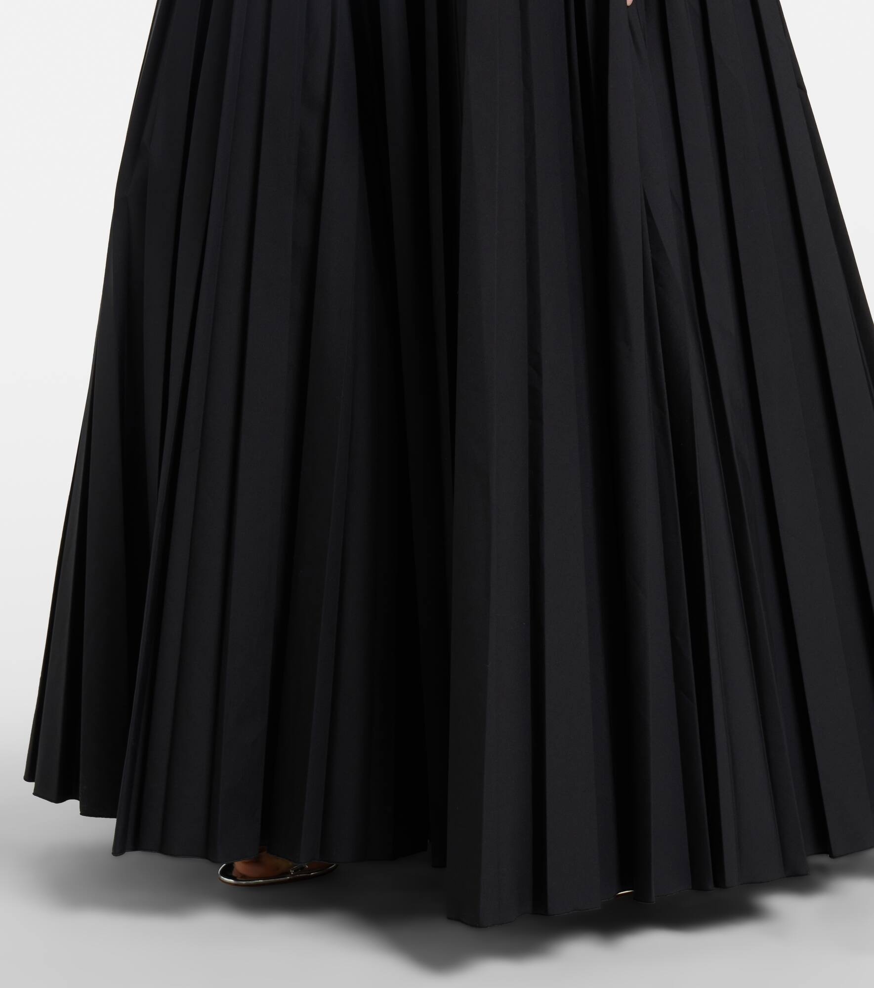 Ruched pleated cotton gown - 5