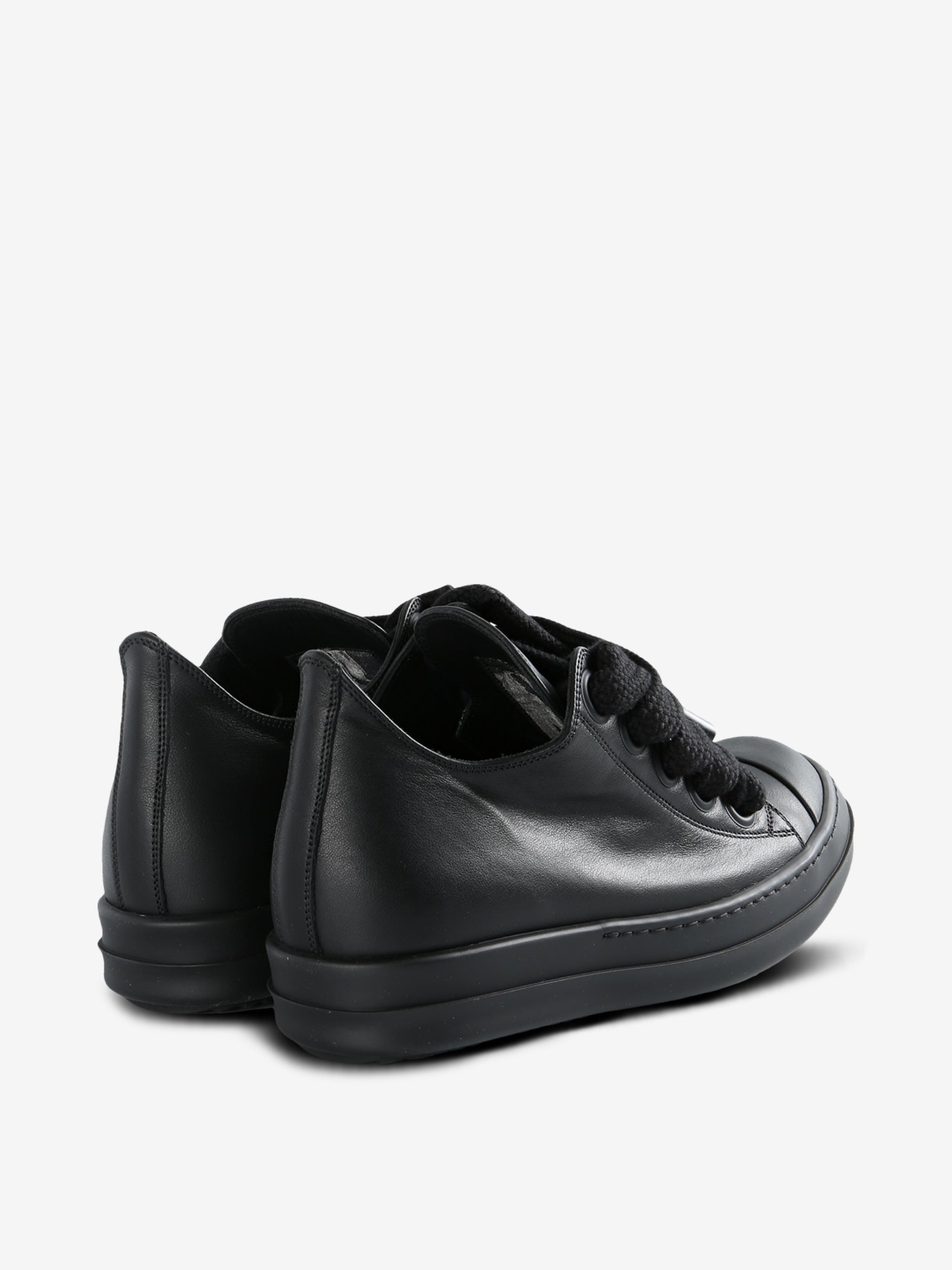 RICK OWENS - Women Scarpe In Pelle Jumbolace Low Sneakers - 3