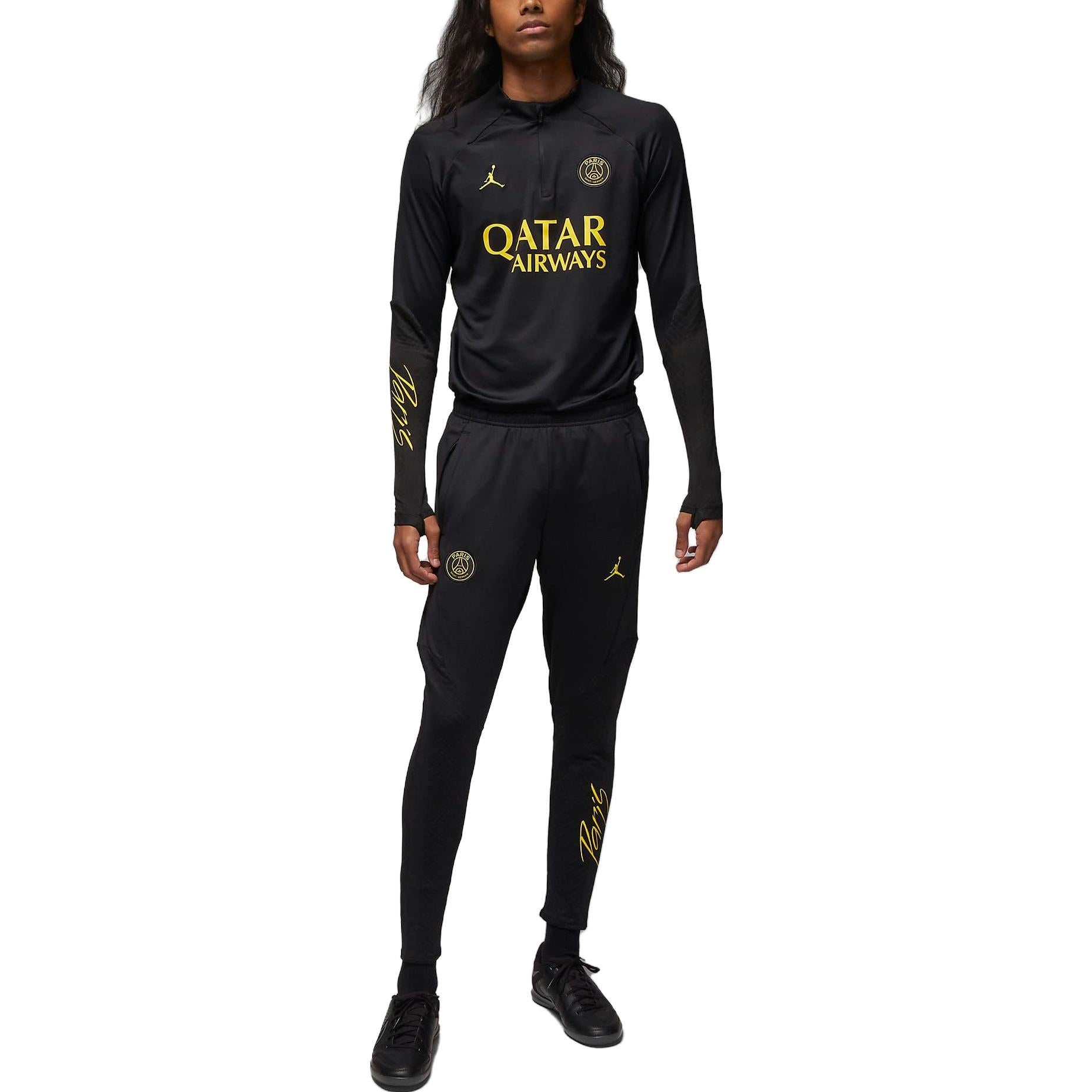 Air Jordan x Paris Saint-Germain Strike Dri-FIT Soccer Drill Top 'Black Yellow' DR4625-011 - 3