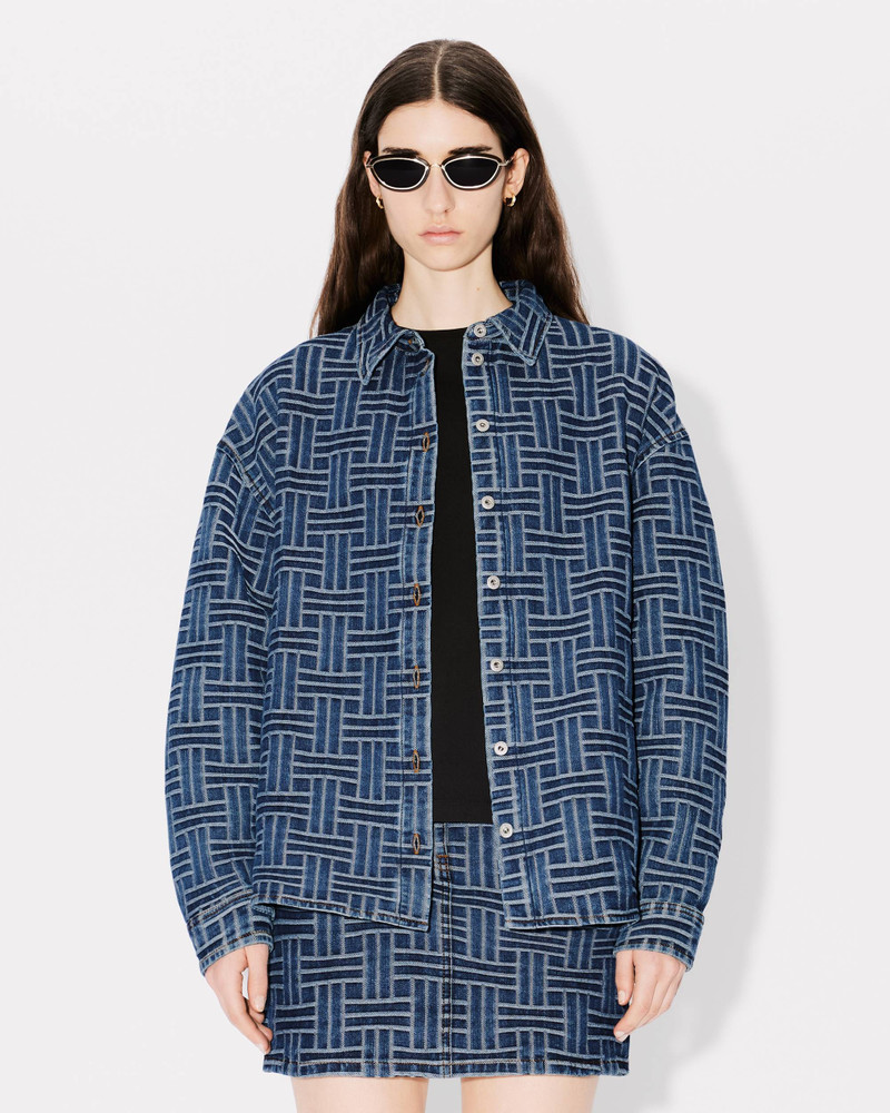 'KENZO Weave' loose shirt in japanese denim 3