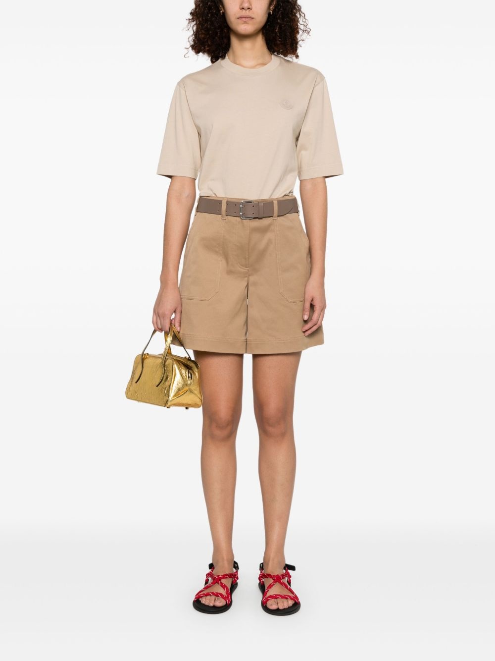 cotton gabardine shorts - 2
