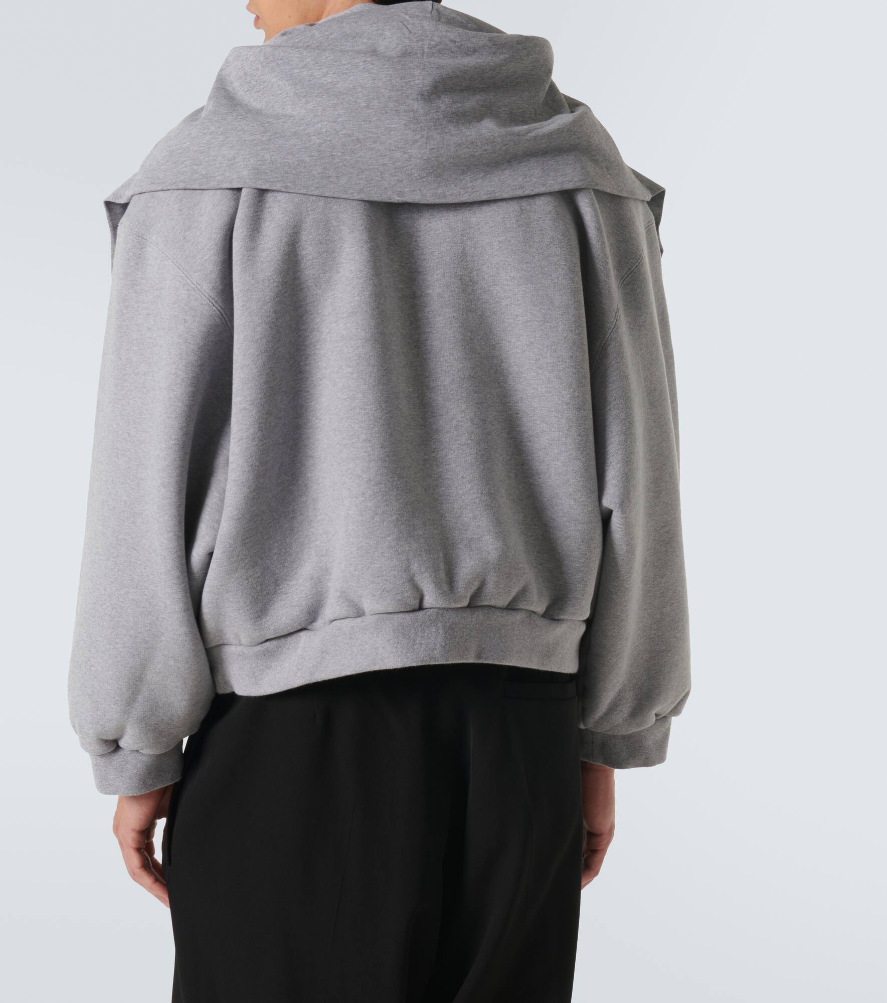 Incognito deconstructed cotton jersey hoodie - 4