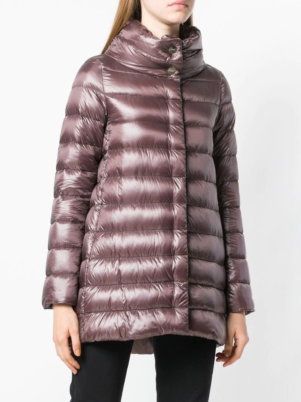 metallic puffer jacket - 3