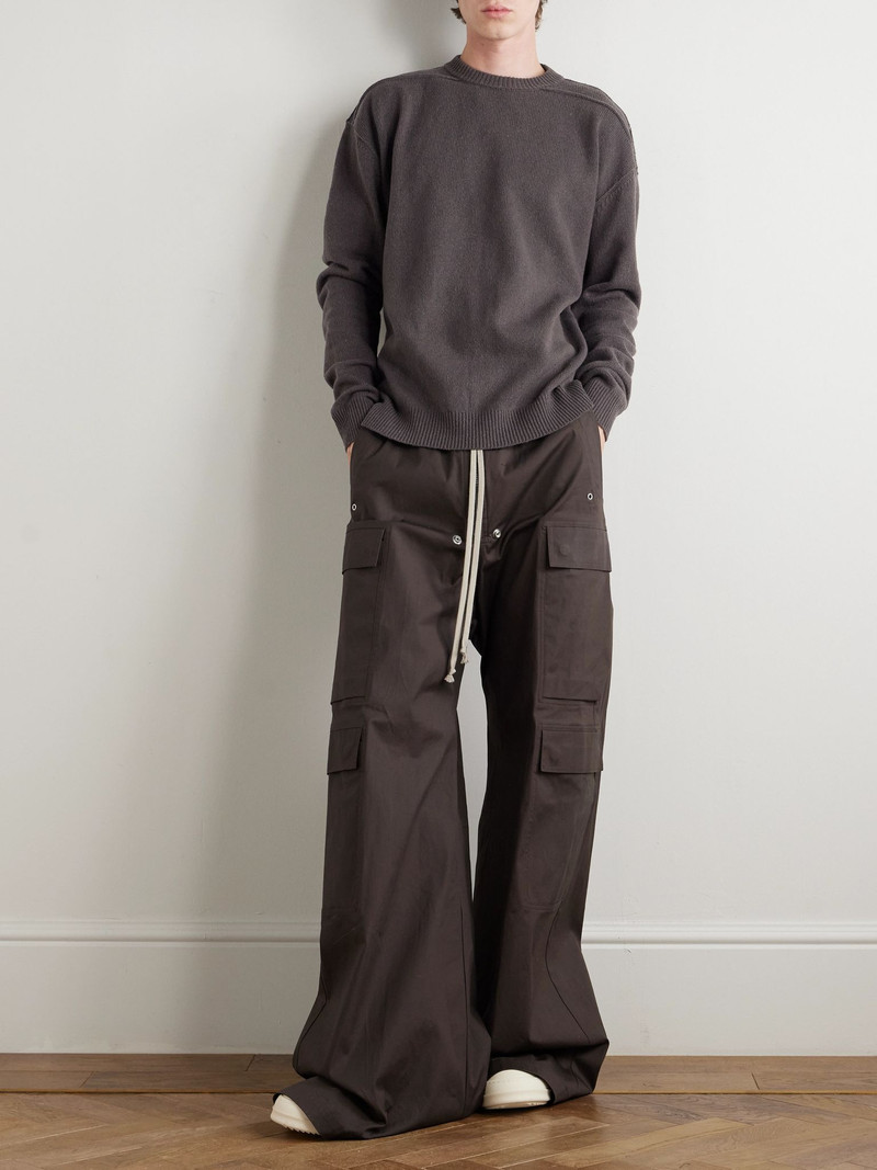 Rick Owens Boiled Cashmere and Wool-Blend Sweater Dark gray outlook