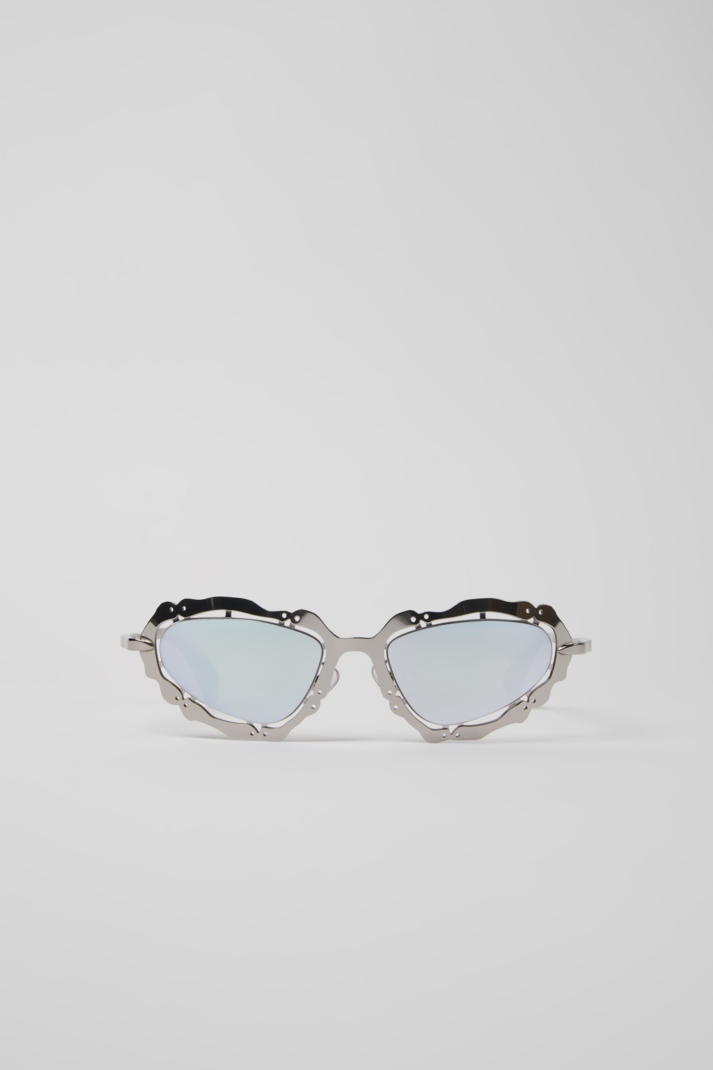Silver Shiny NOPEA Metal Sunglasses - 2