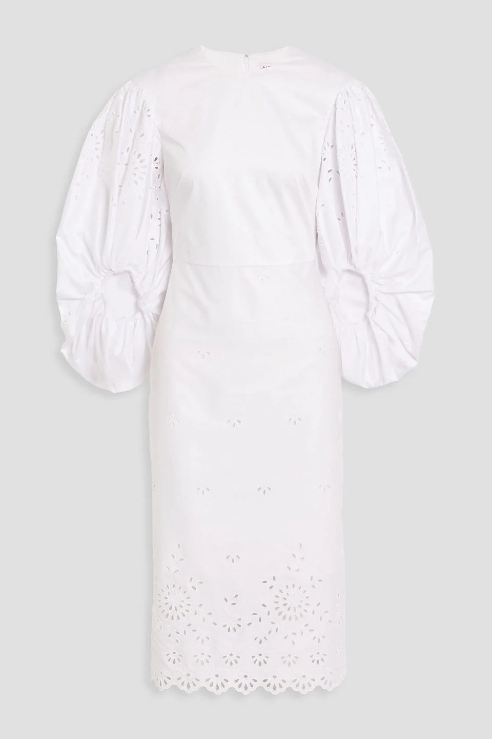 Broderie anglaise cotton midi dress - 1