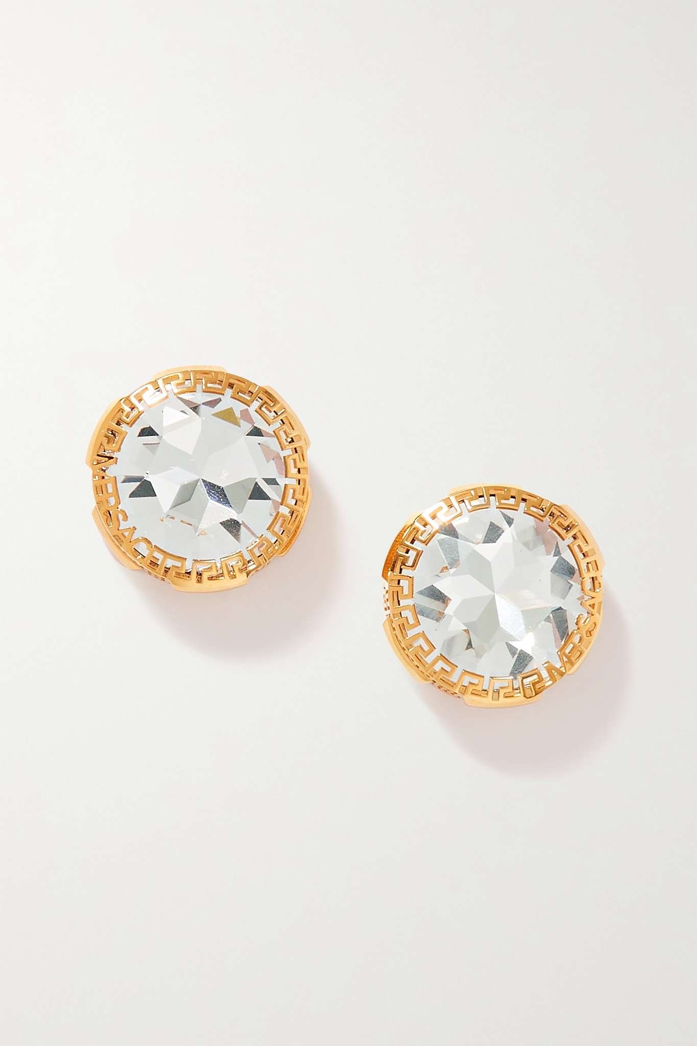 Gold-tone crystal earrings - 1