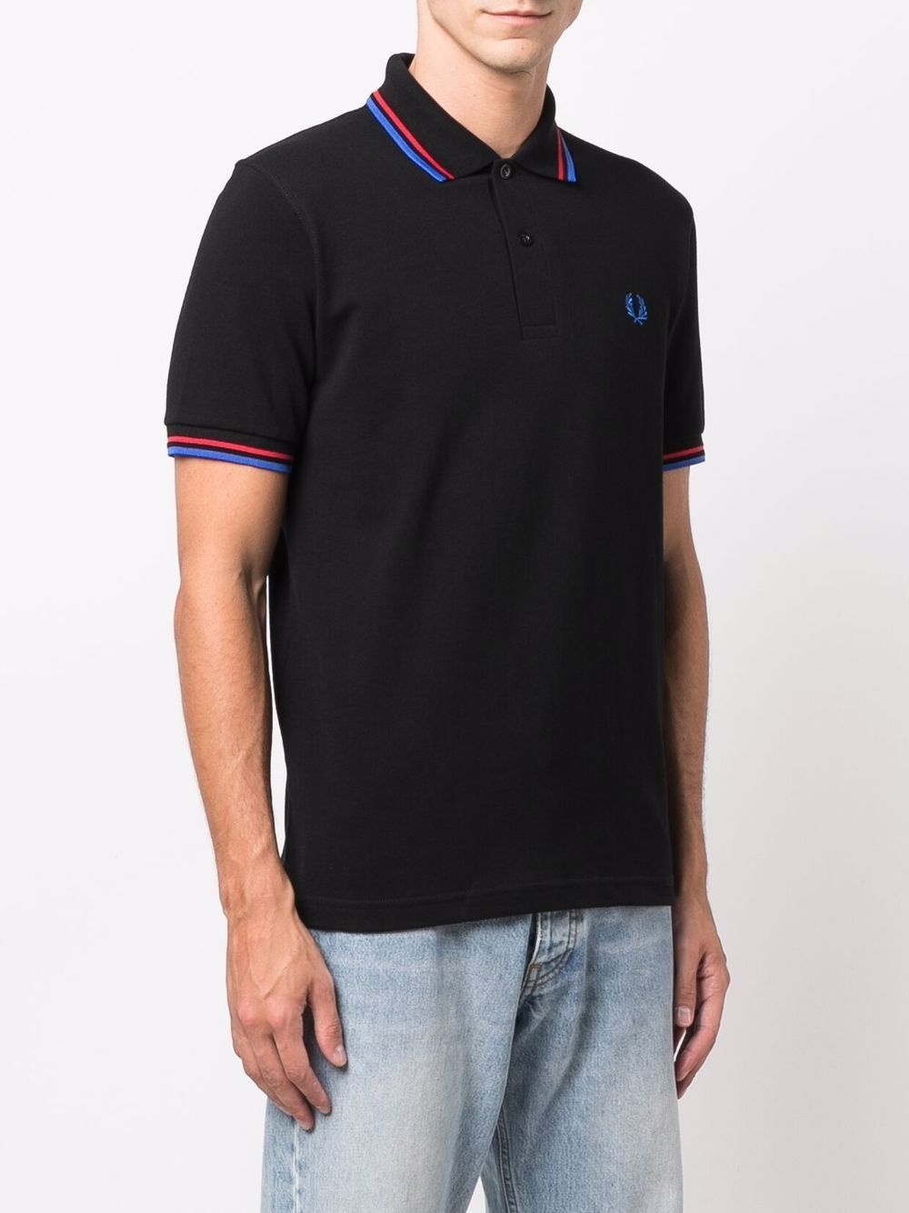 embroidered logo polo shirt - 3