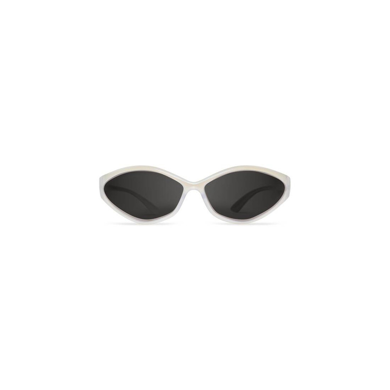 90s Oval Sunglasses in Crystal - 1