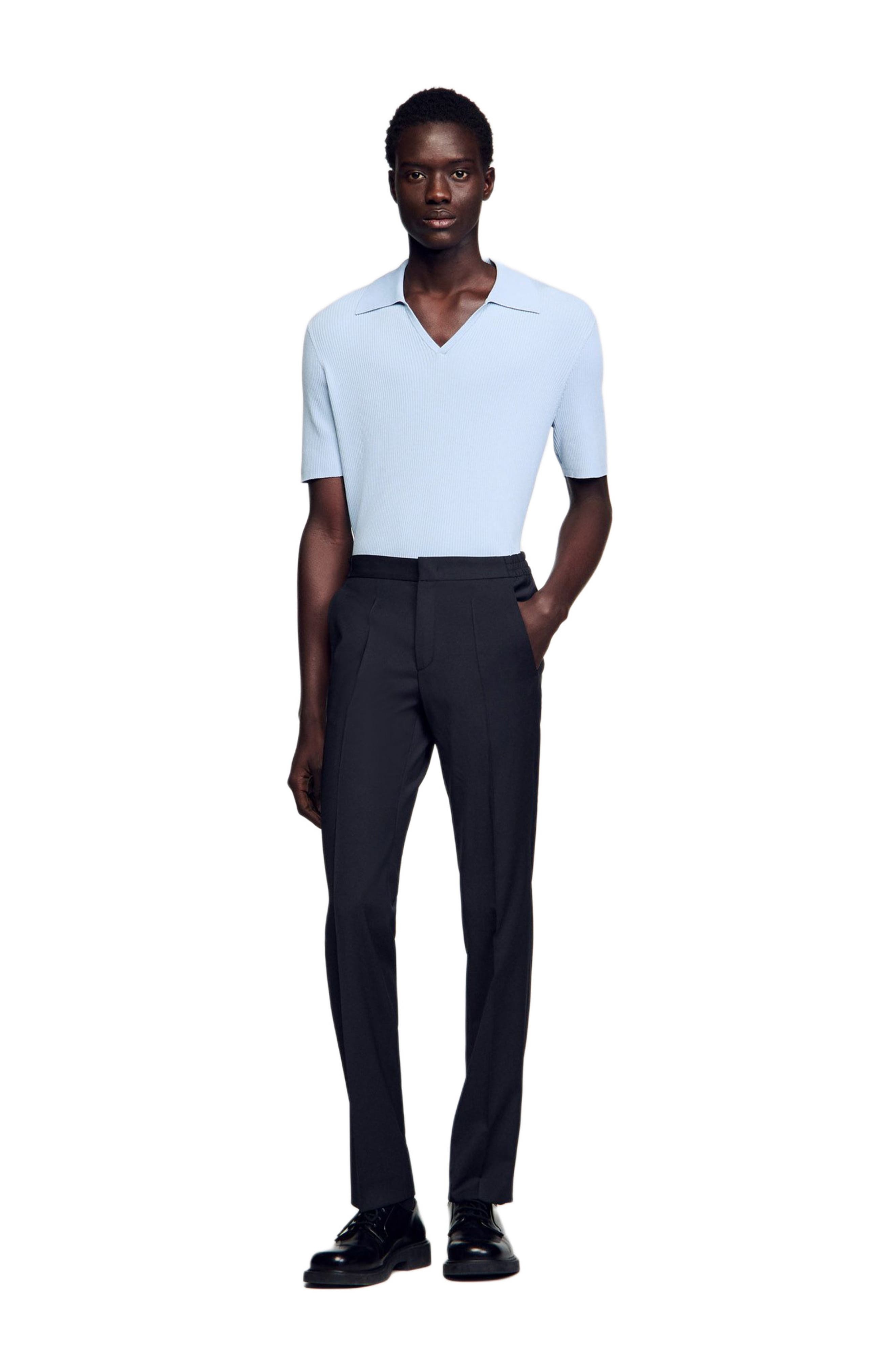 SANDRO Elasticated trousers in Fonte at Nordstrom - 6
