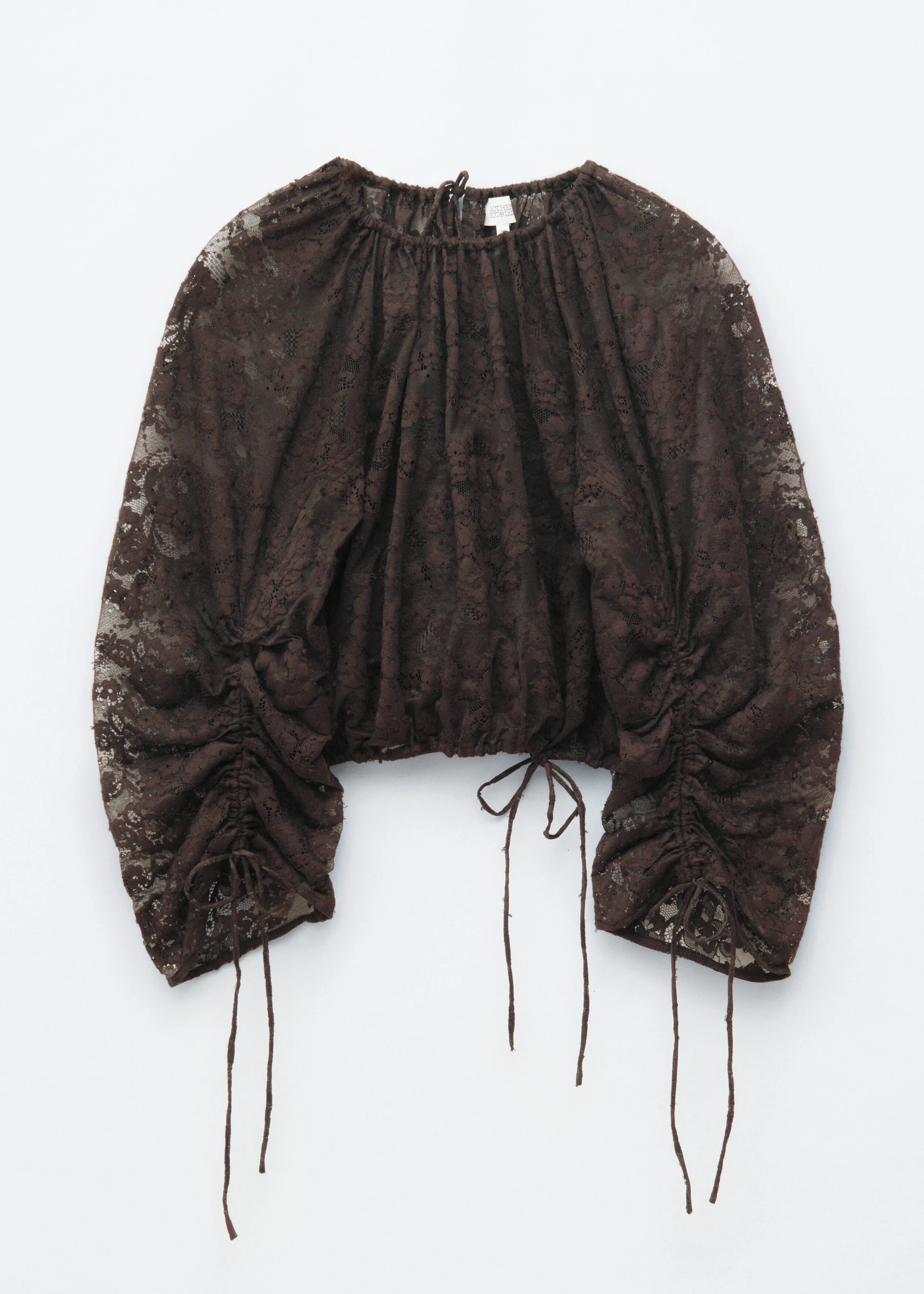 Gathered Lace Blouse - 1
