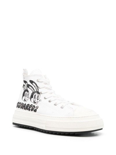 DSQUARED2 logo-print high-top sneakers outlook