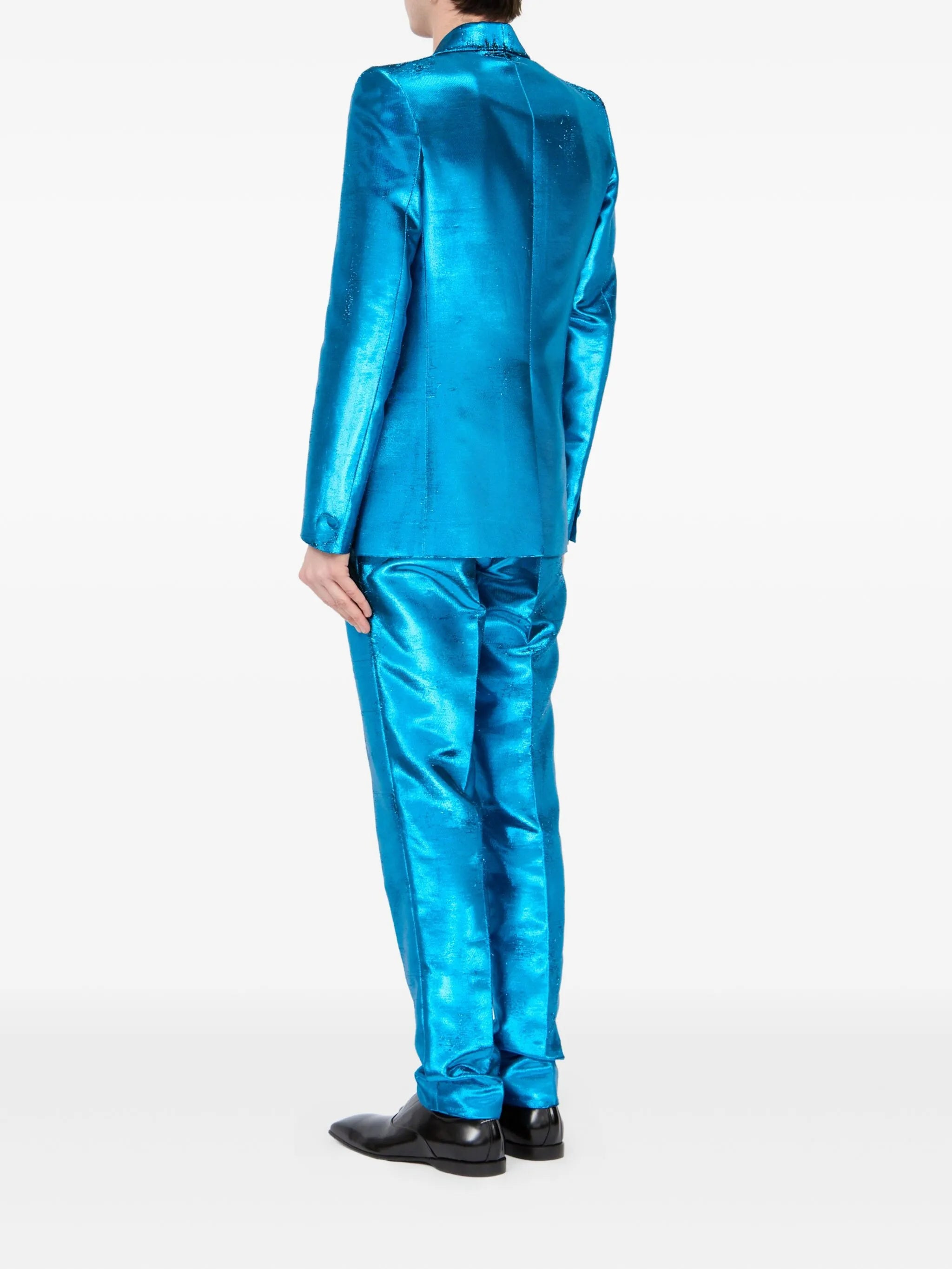 Mm6 Maison Margiela Metallic Shawl-lapel Blazer - 4