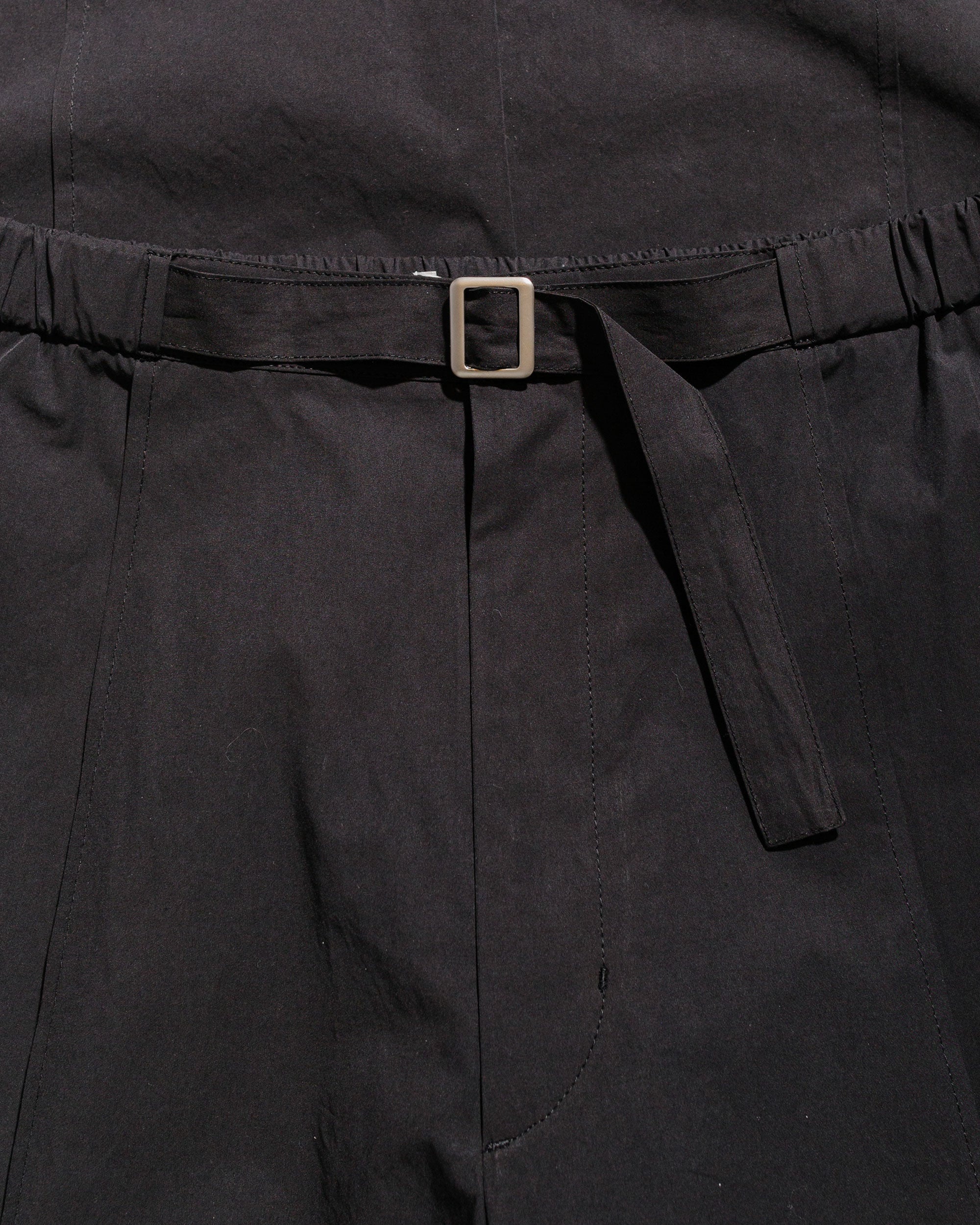 Belted Tuck Banding Pants Black - 5