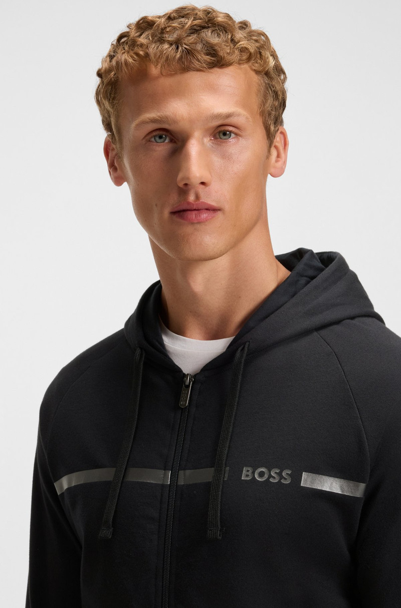 COTTON-TERRY JACKET WITH STRIPE AND LOGO 5