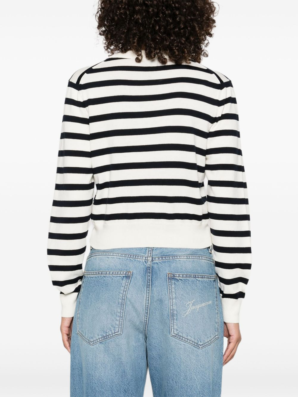 Gaëlle striped button cardigan - 4