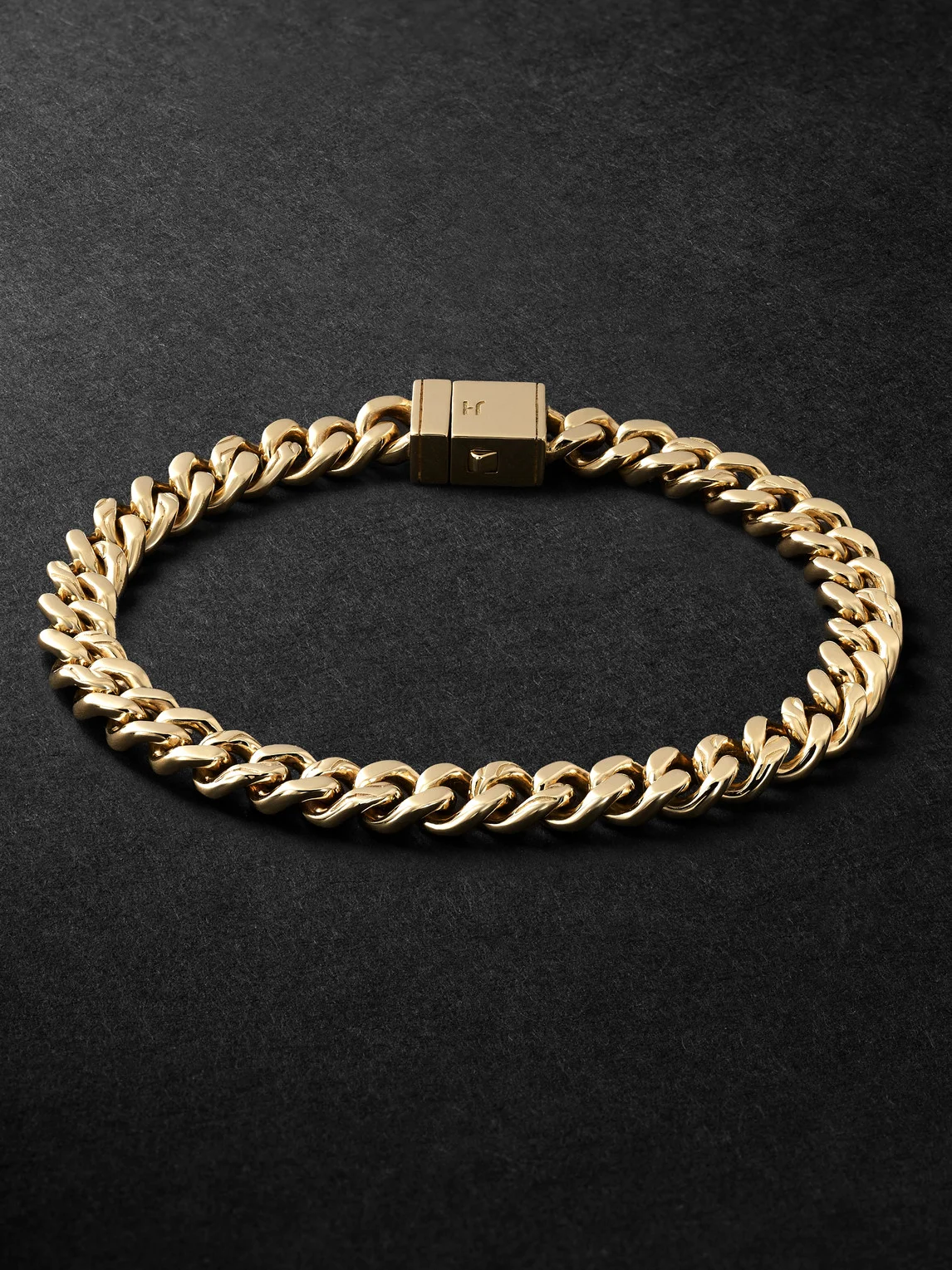 Rhodium-Plated 14-Karat Gold Chain Bracelet - 1