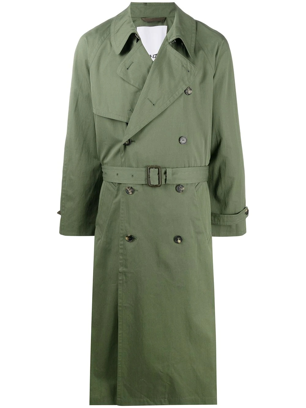 draping trench coat - 1