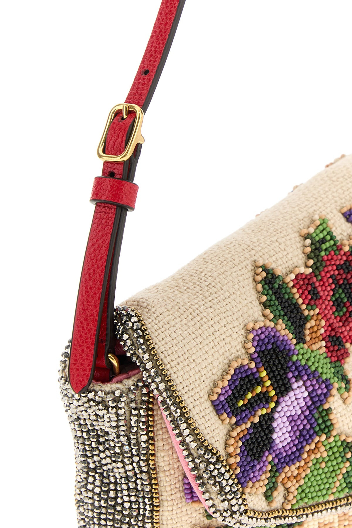 Embellishment canvas Vain Soft shoulder bag - 4