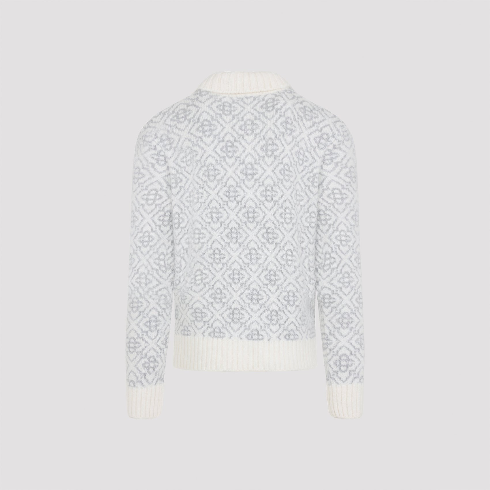 Casablanca Silver Monogram Zip Up Sweatshirt Men - 2