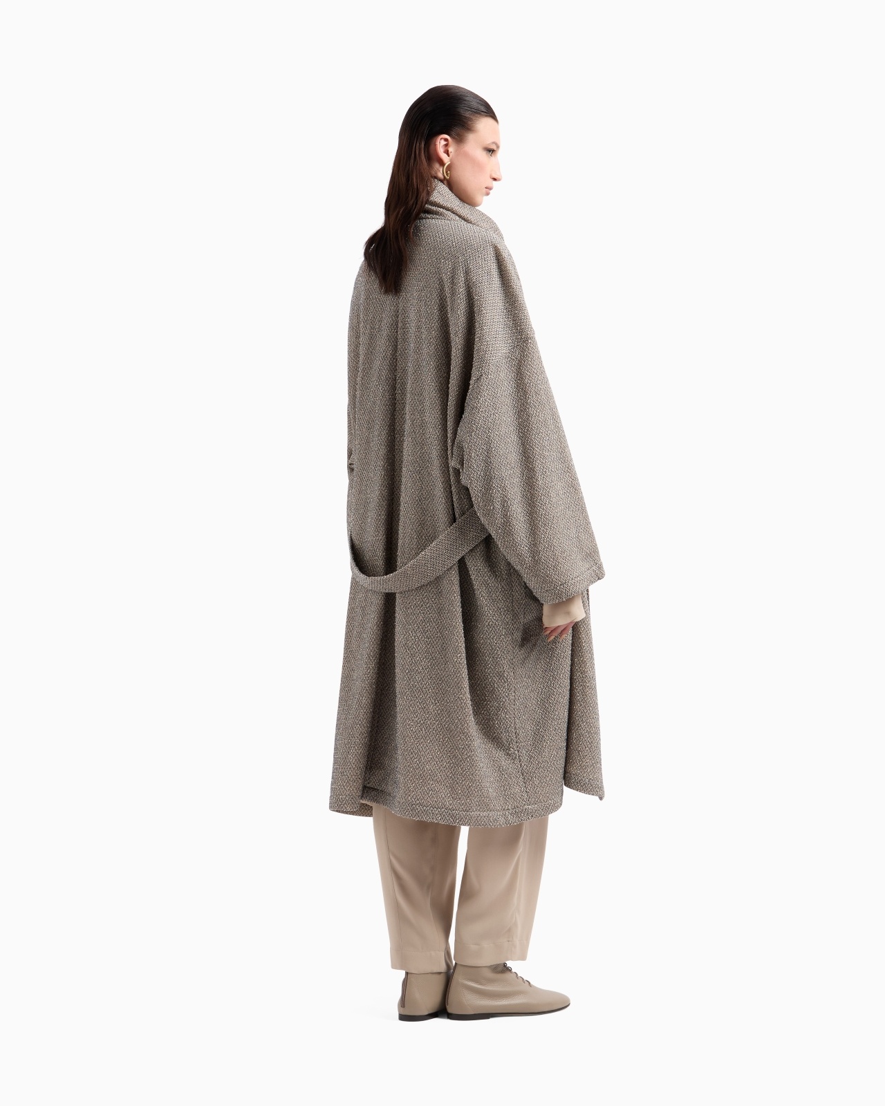 TWO-TONE COTTON JERSEY COAT - 3