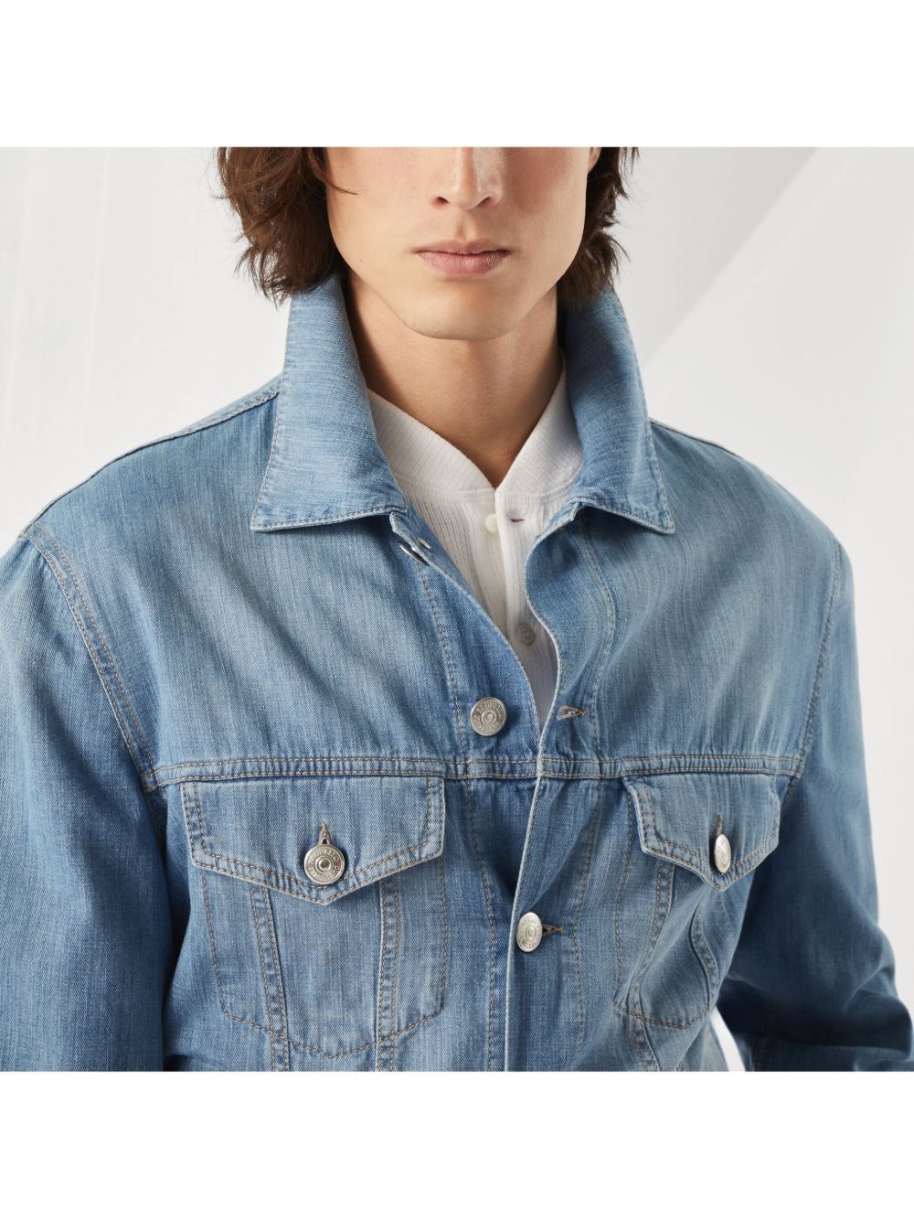 button-up denim jacket - 5
