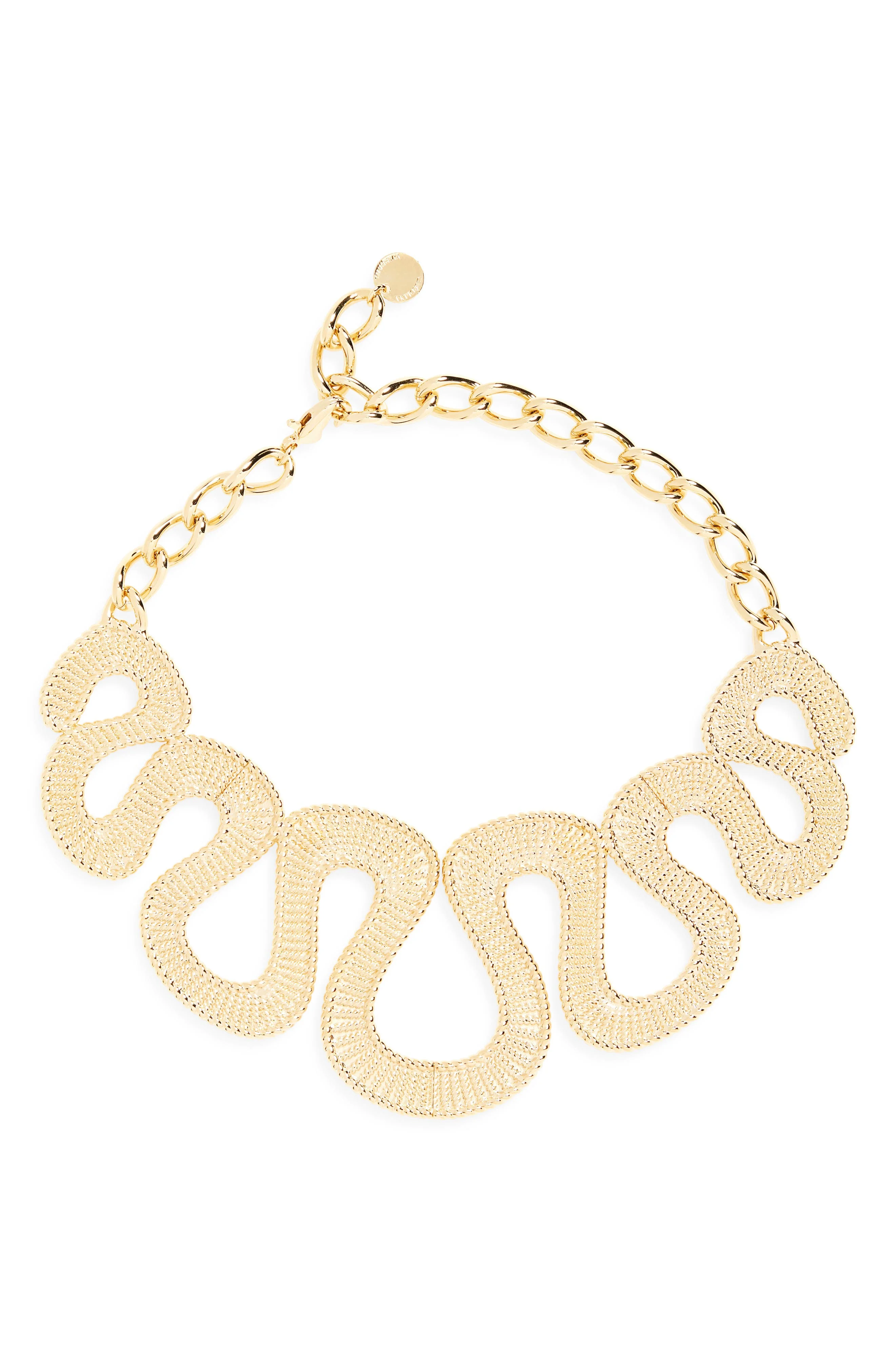 Carolina Herrera Geometric Collar Necklace in Gold at Nordstrom - 1