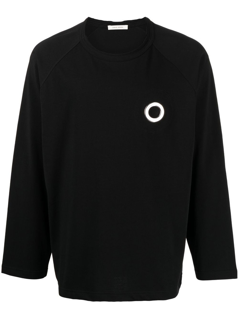 appliquÃ©-detail cotton sweatshirt 1