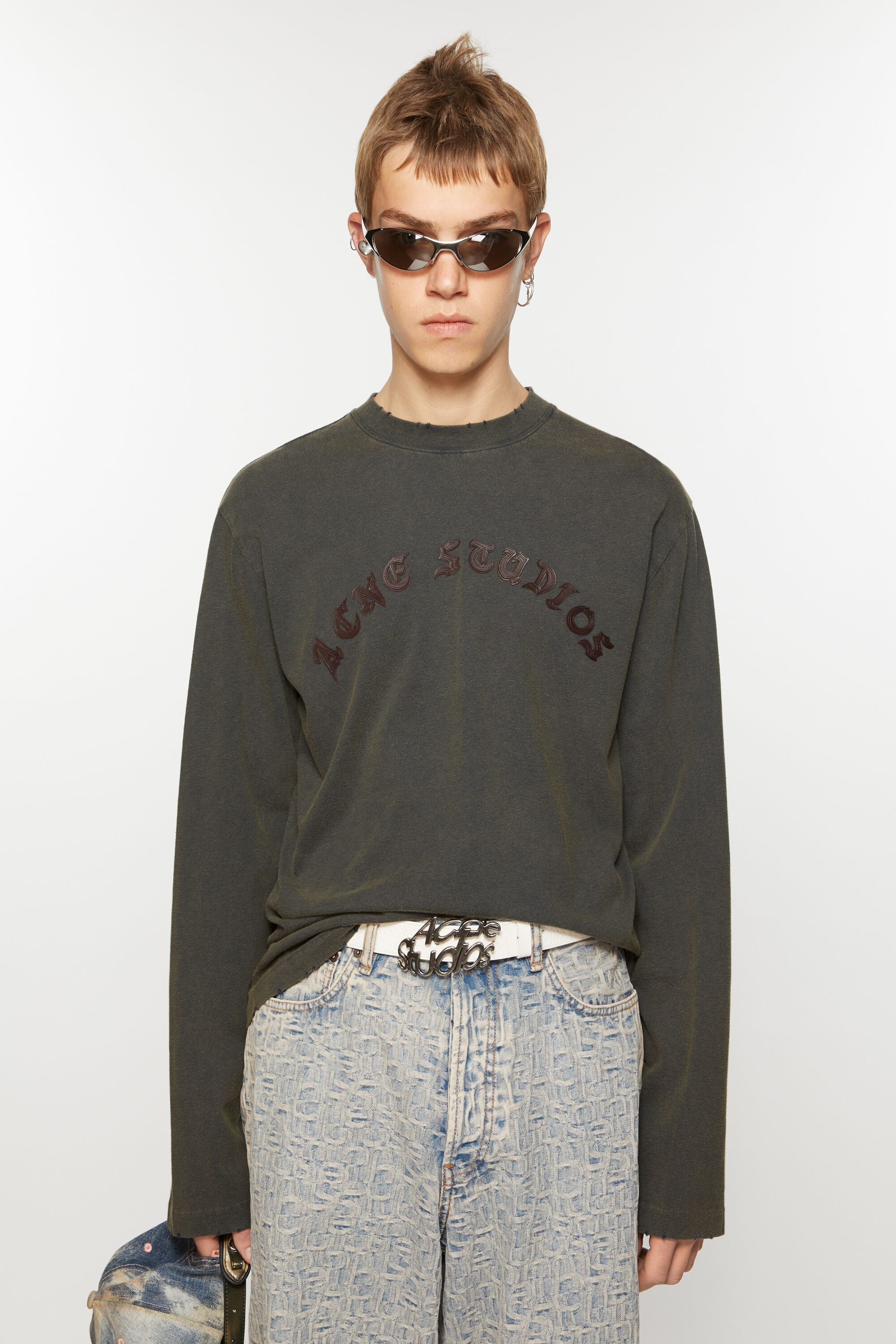 Logo long sleeve t-shirt - Faded black - 2