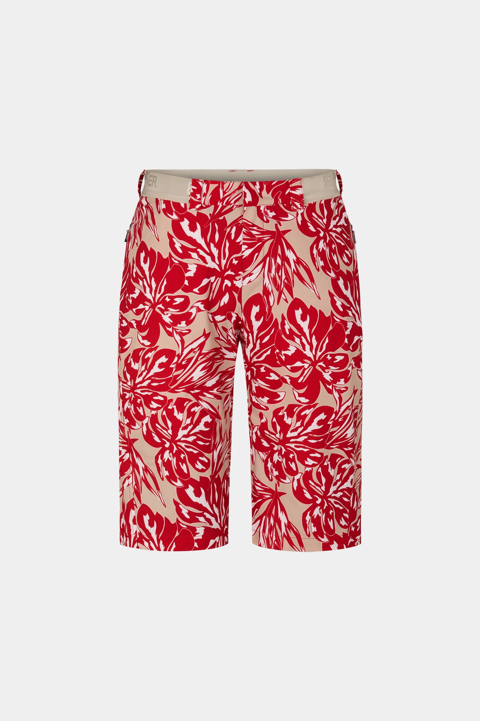 Zita functional shorts in Red/Beige - 1