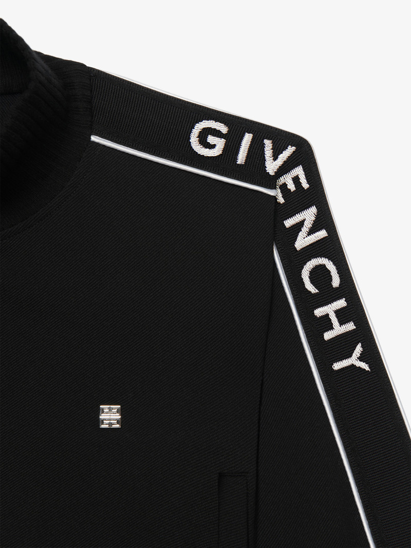 SLIM-FIT CROPPED JOGGER JACKET IN JERSEY WITH GIVENCHY BANDS 6