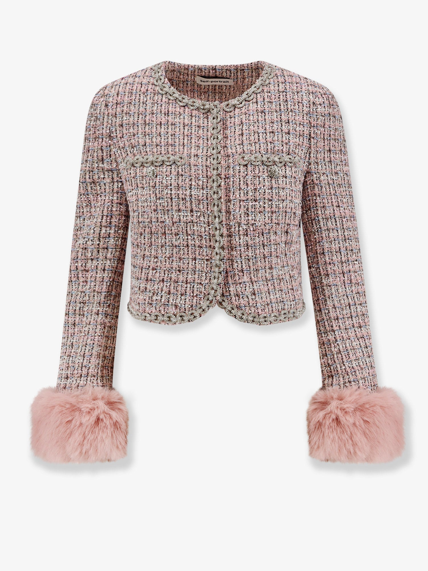 Bouclé Fabric Blazer With Jewels Profiles - 1