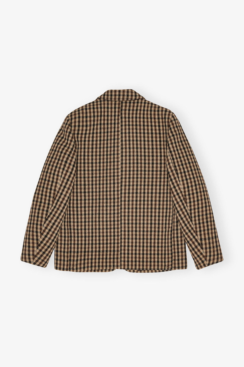 CHECK WOOL BLAZER 6