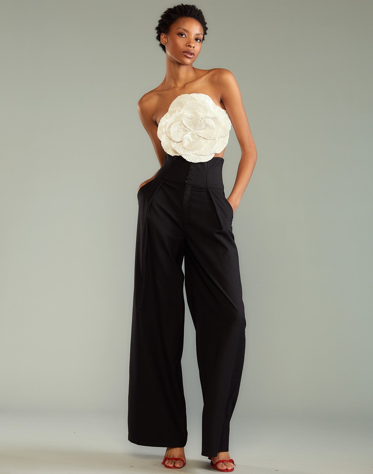 Corset Waist Pants - 7