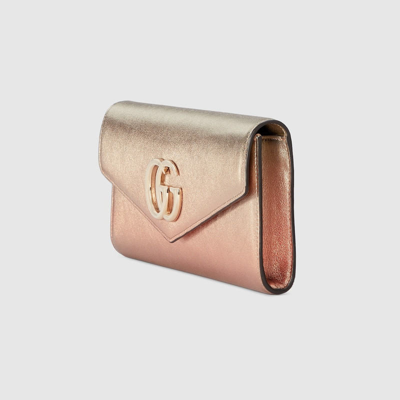 GUCCI Broadway clutch with Double G outlook