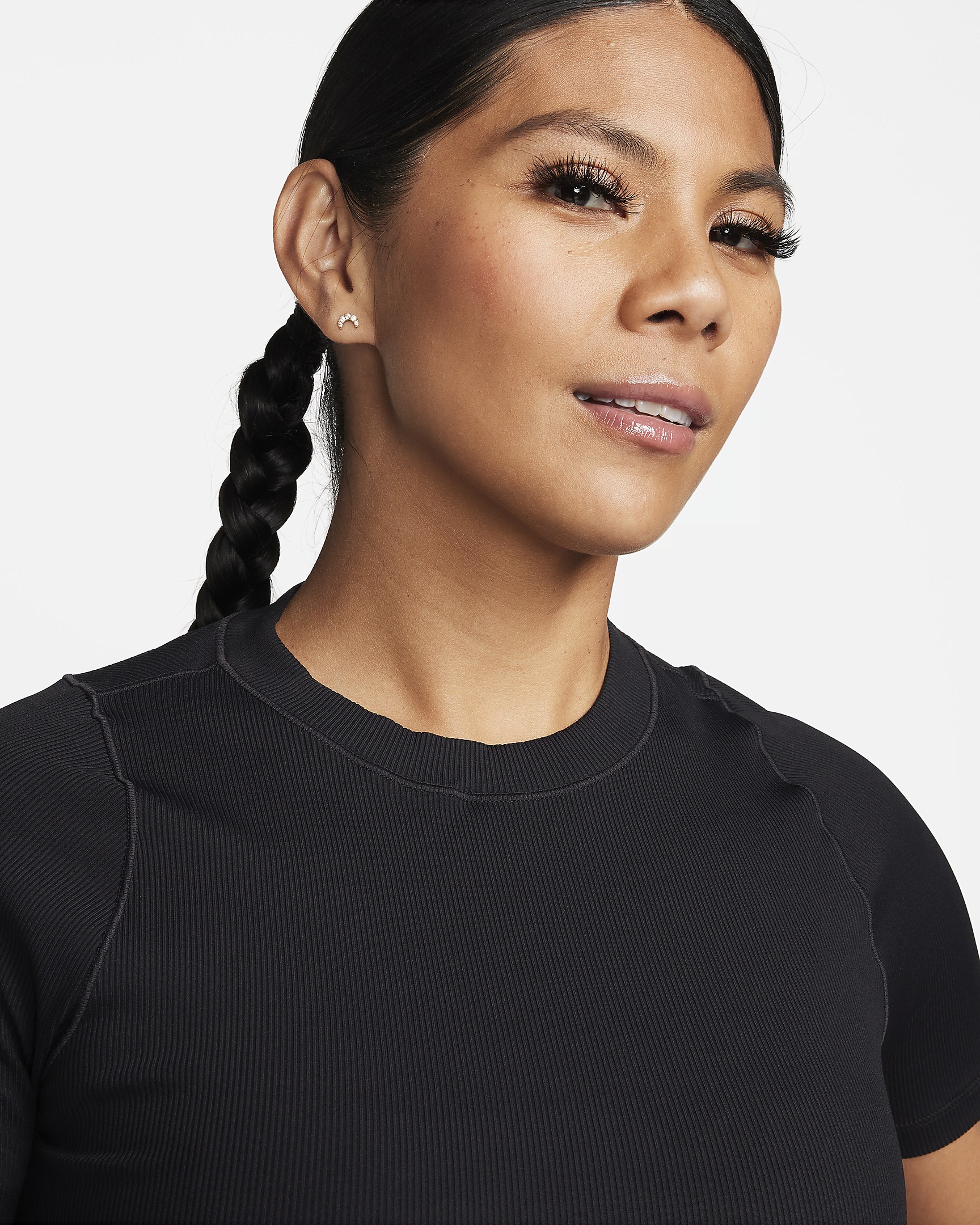 Nike Zenvy Rib Women's Dri-FIT Short-Sleeve Cropped Top - 3