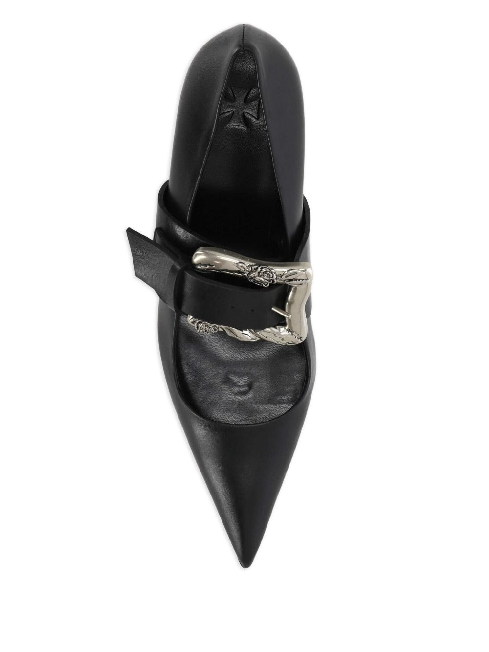 buckle-strap pointed-toe pumps - 4