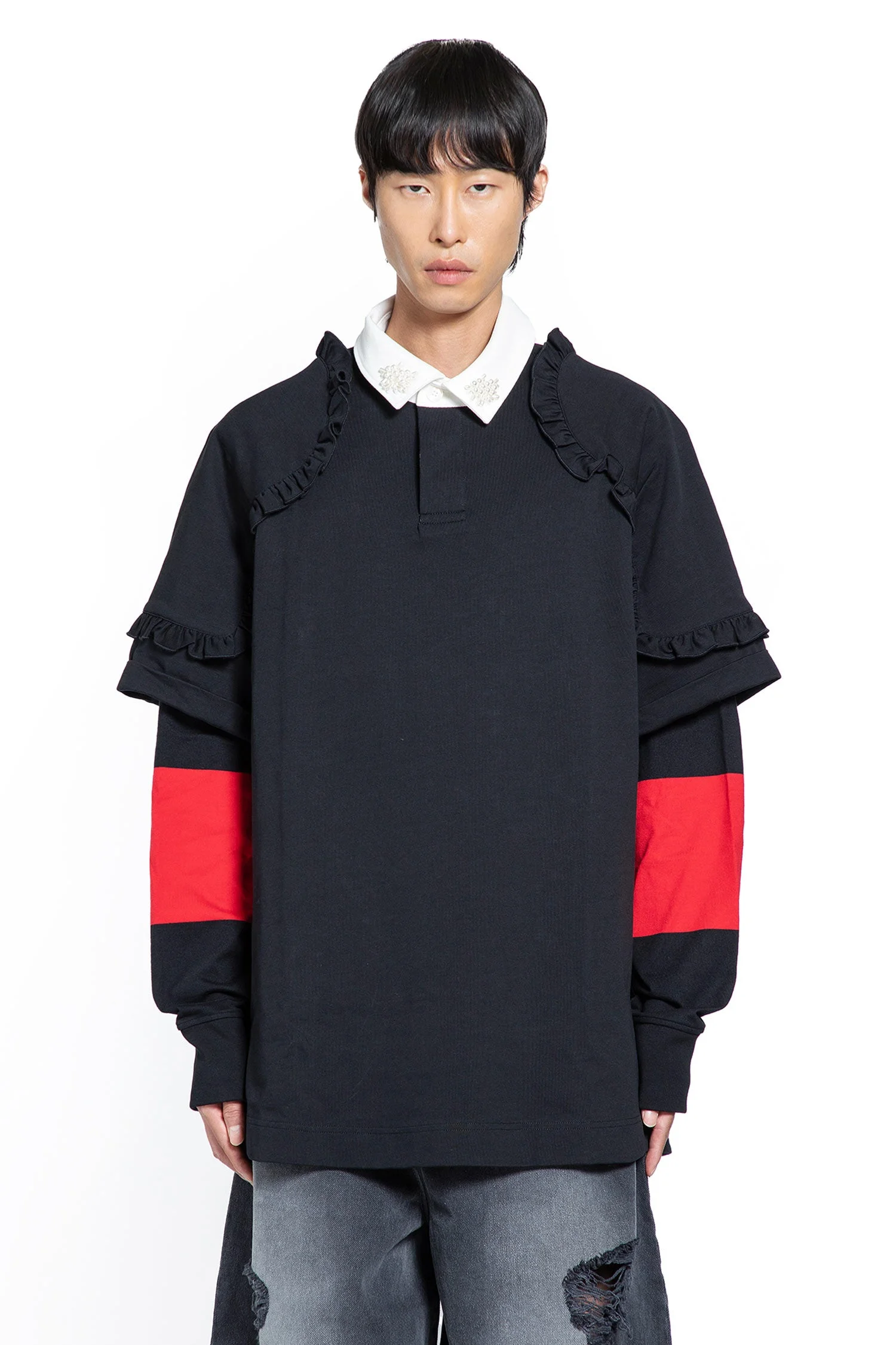 Layered Ruffle Rugby Shirt - 1