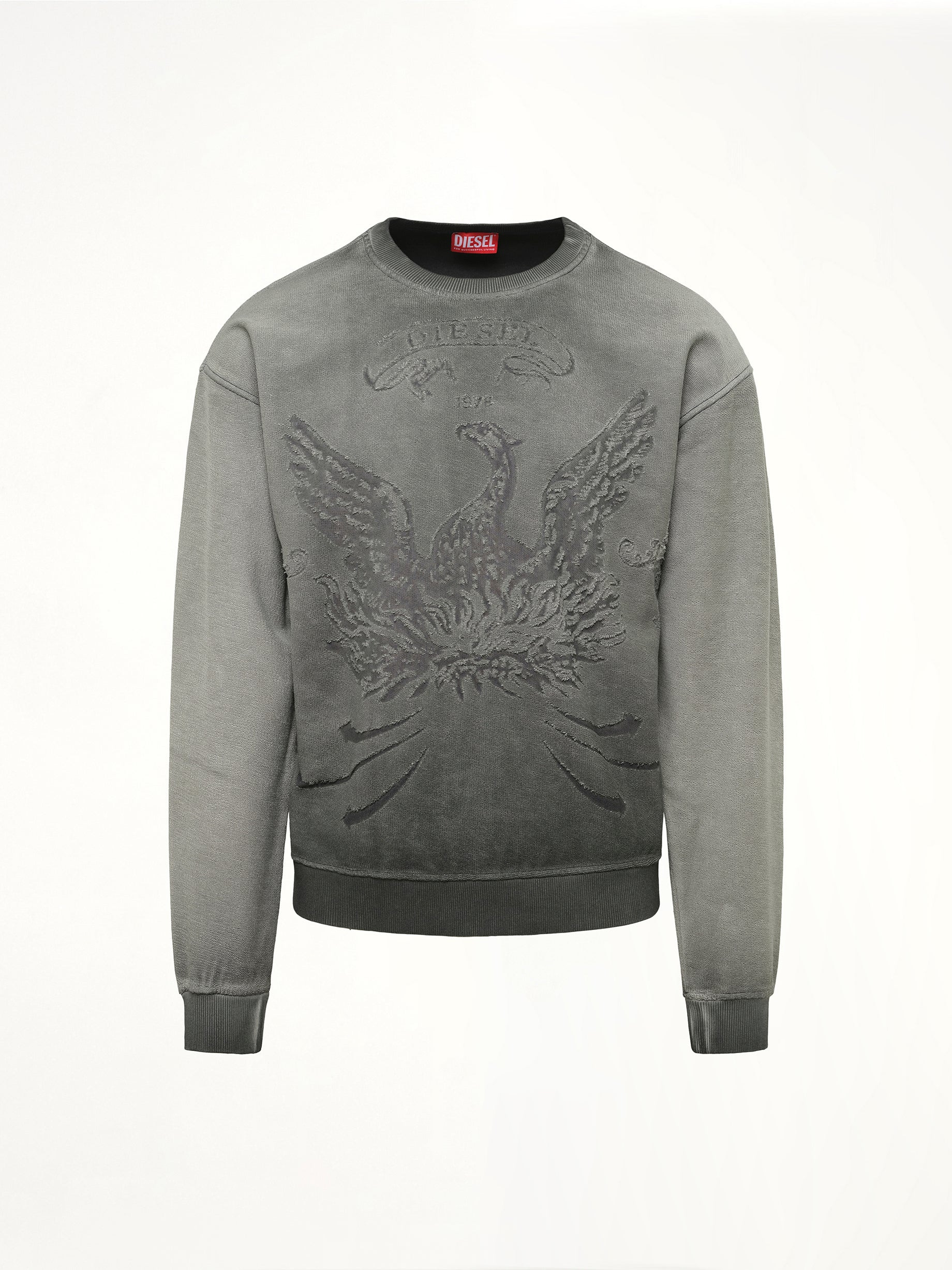 S-ARON Sweatshirt in Washed Grey - 2
