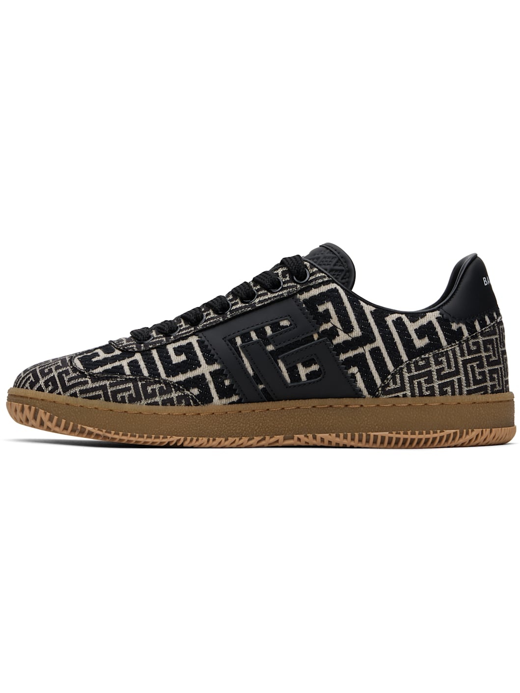 Black & Beige Swan 'PB' Labyrinth Jacquard Sneakers - 3