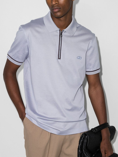 Salvatore Ferragamo zip-detail polo shirt outlook